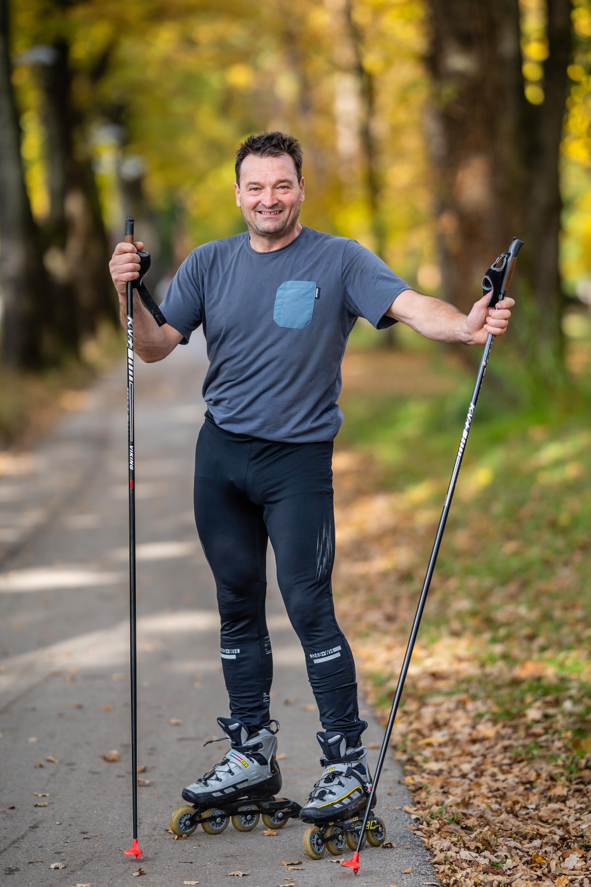 Franz Ganser beim Inline-Skaten